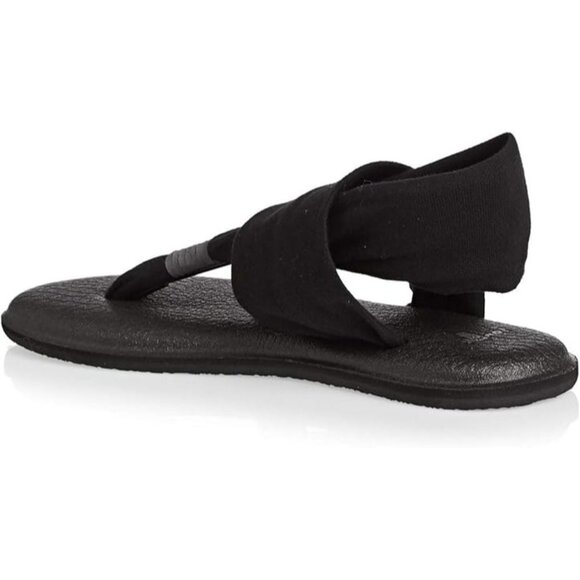 Sanuk Womens Slingback Thong Sandals Yoga Sling 2 Black Size 10 - Picture 4 of 6